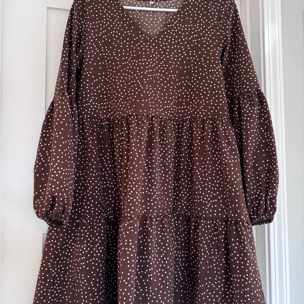 Brown Polka Dot Dress